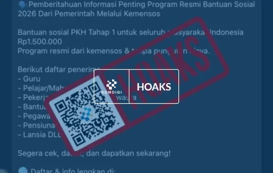 Hoaks: Tautan Bantuan Sosial PKH Tahap 1 Kementerian Sosial