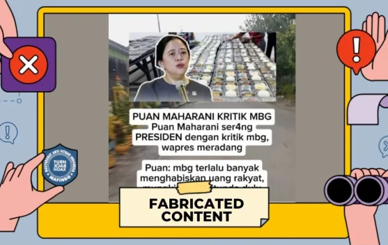 Hoaks: Puan Maharani Desak Pemerintah Tunda MBG