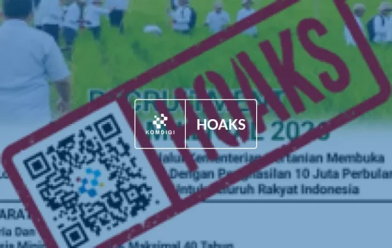 Hoaks: Tautan Pendaftaran Petani Milenial Tahun 2026