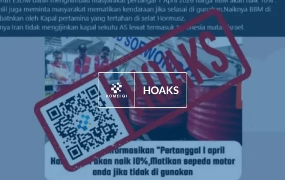 Hoaks: Bahlil Umumkan BBM Naik 10 Persen April 2026