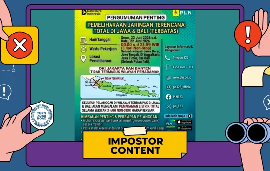 Hoaks: Pemadaman Listrik Total di Jawa dan Bali