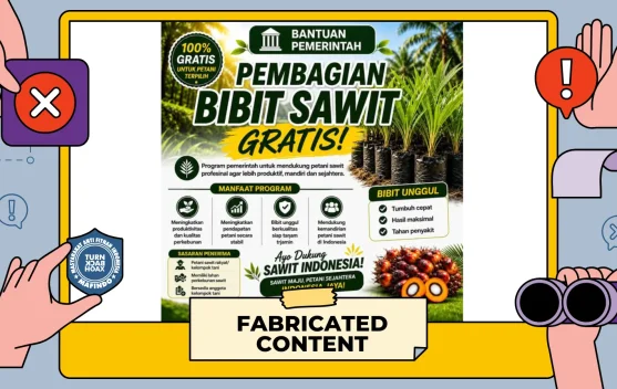 Hoaks: Tautan Pendaftaran Program Bantuan Bibit Sawit