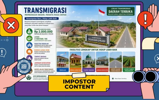 Hoaks: Tautan Pendaftaran Program Transmigrasi