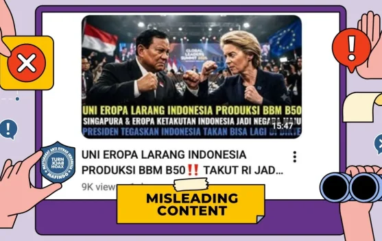 Hoaks: Uni Eropa Larang Indonesia Produksi BBM B50