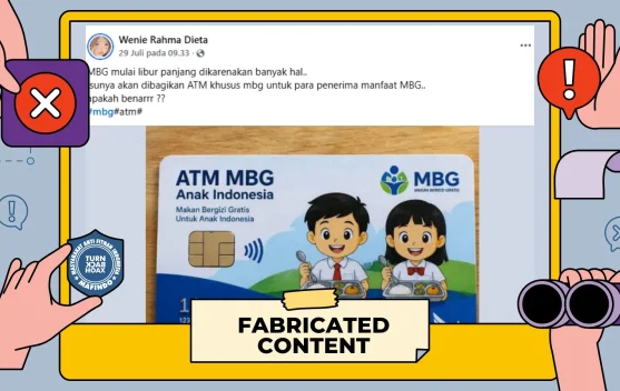 Hoaks: MBG Bakal Disalurkan lewat Kartu ATM