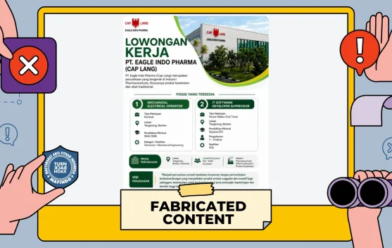 Hoaks: Tautan Lowongan Kerja Cap Lang