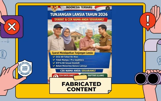 Hoaks: Tautan Pendaftaran Tunjangan Lansia 2026