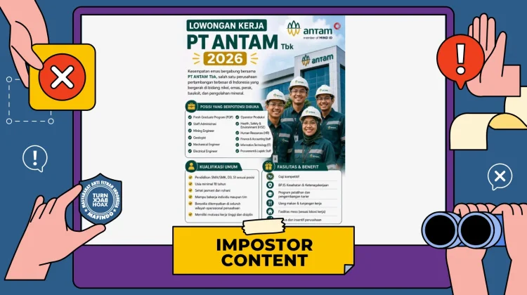 Hoaks! Tautan Lowongan Kerja di PT. Antam