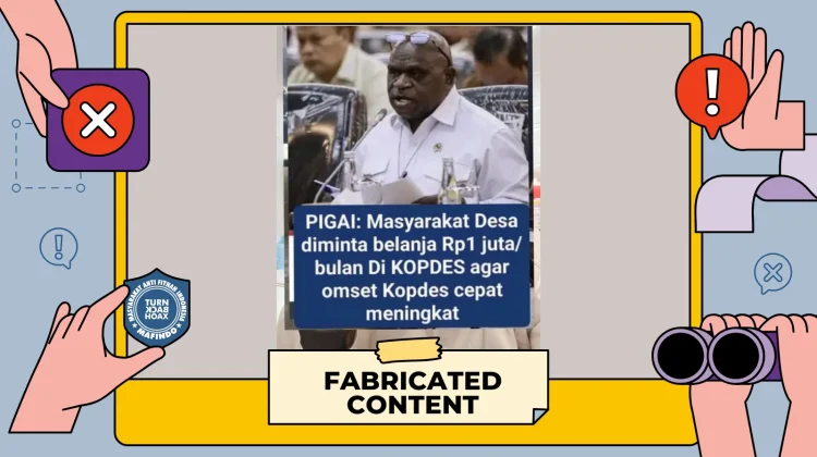 Hoaks! Masyarakat Belanja Minimal Satu Juta per Bulan di Koperasi Merah Putih