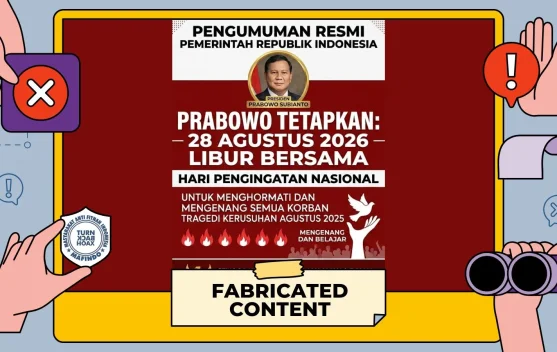 Hoaks! Prabowo Tetapkan 28 Agustus Libur Bersama