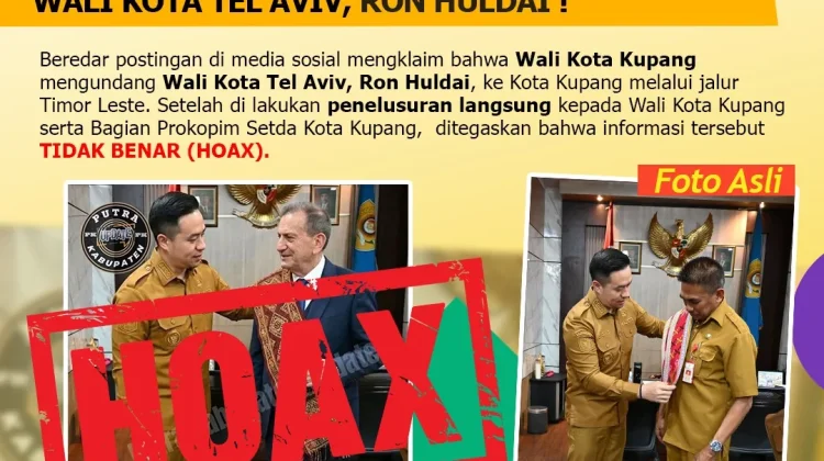 Hoaks: Pemkot Kupang Mengundang Wali Kota Tel Aviv