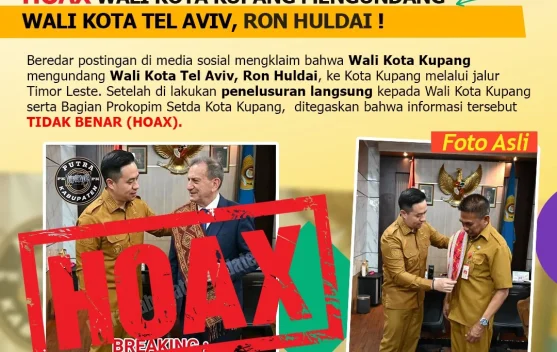 Hoaks: Pemkot Kupang Mengundang Wali Kota Tel Aviv