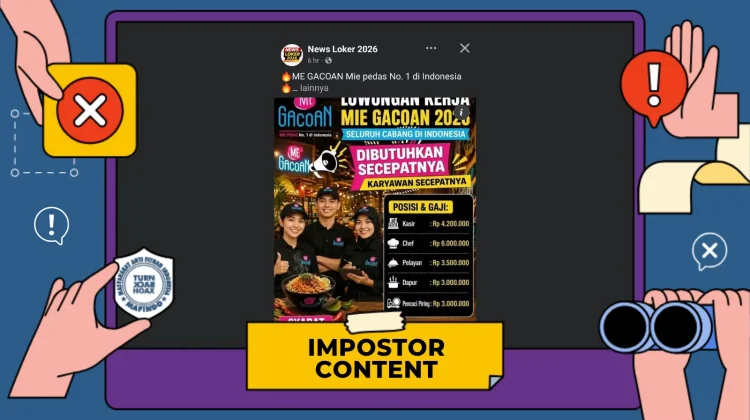 Hoaks Tautan Pendaftaran Lowongan Mie Gacoan