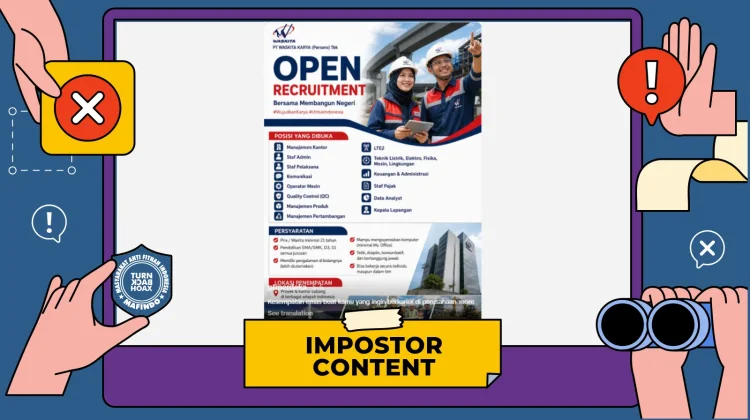 Hoaks Tautan Rekrutmen Waskita Karya