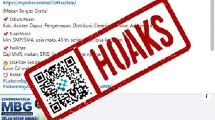 Hoaks Tautan Pendaftaran Loker untuk Program MBG 2026