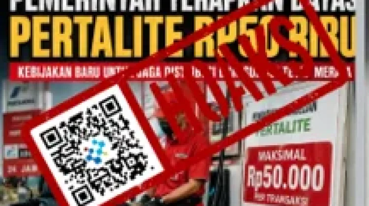 Hoaks Pembelian Pertalite untuk Sepeda Motor Dibatasi Rp 50.000 per Transaksi
