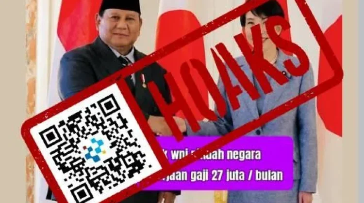 Hoaks Jepang Ajak WNI Pindah Negara, Janji Beri Pekerjaan Bergaji Rp 27 Juta