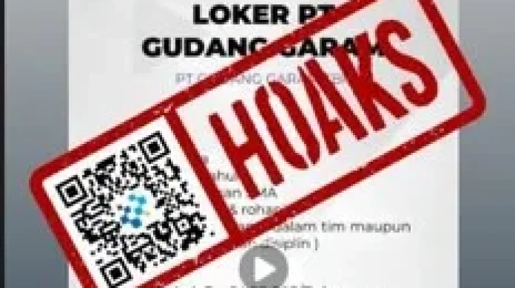 Hoaks Lowongan Kerja PT Gudang Garam Tbk
