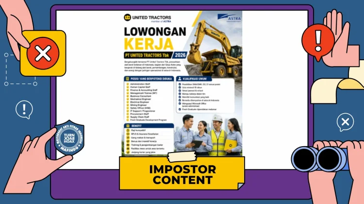 Hoaks Tautan Pendaftaran Lowongan Kerja United Tractors