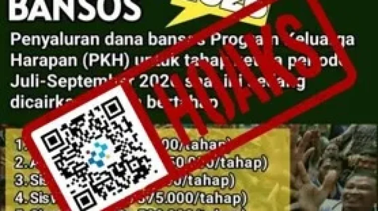 Hoaks Tautan untuk Mendapat Bantuan Bansos dari Kemensos