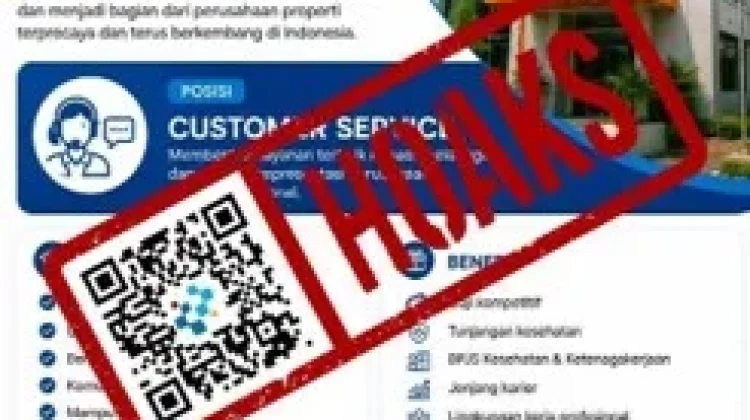 Hoaks Tautan Pendaftaran Loker Pos Properti Indonesia