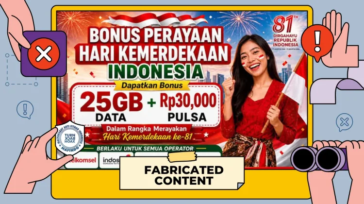 Hoaks Tautan Pendaftaran Pulsa dan Kuota Internet Gratis