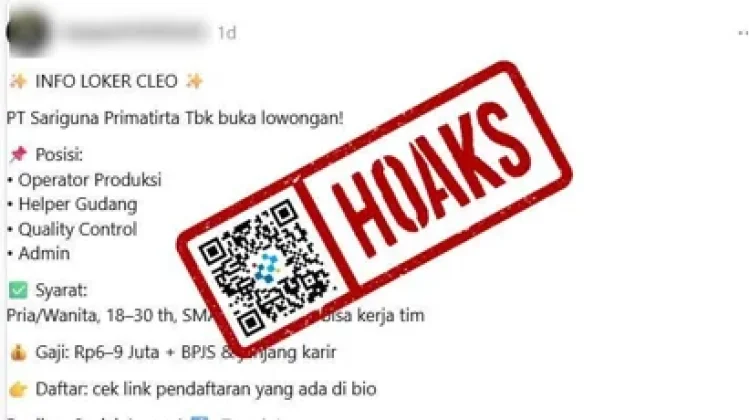 Hoaks Tautan Pendaftaran Lowongan Kerja Cleo 2026