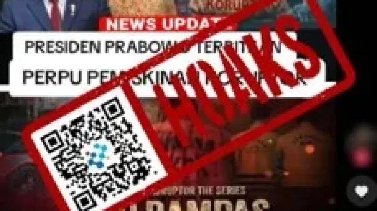 Hoaks Presiden Prabowo Terbitkan Perpu Pemiskinan Koruptor