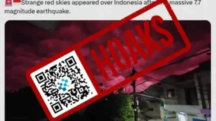 Hoaks Fenomena Langit Merah di NTT Pasca Gempa Bumi