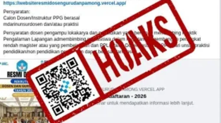 Hoaks Tautan Pendaftaran Dosen dan Guru Pamong 2026