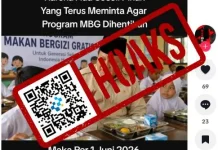 Hoaks MBG Diberikan Dua Kali Sehari Mulai 1 Juni 2026