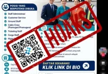 Hoaks Pendaftaran Lowongan Kerja Garuda Indonesia 2026