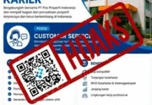 Hoaks Tautan Pendaftaran Loker Pos Properti Indonesia