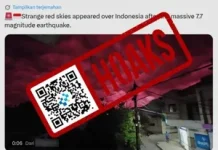 Hoaks Fenomena Langit Merah di NTT Pasca Gempa Bumi