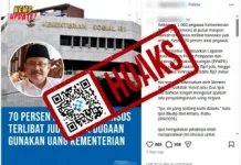 Hoaks 70 Persen Pegawai Kemensos Terlibat Judol