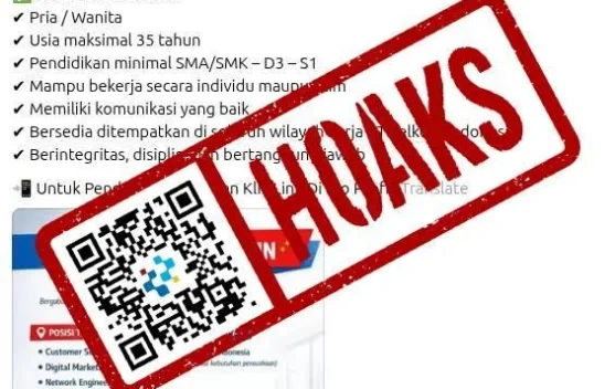 Hoaks Tautan Pendaftaran Loker Telkom 2026