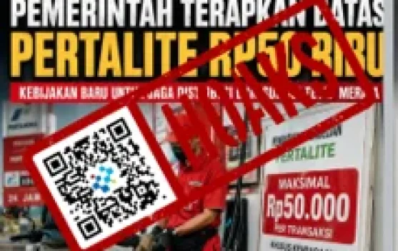 Hoaks Pembelian Pertalite untuk Sepeda Motor Dibatasi Rp 50.000 per Transaksi