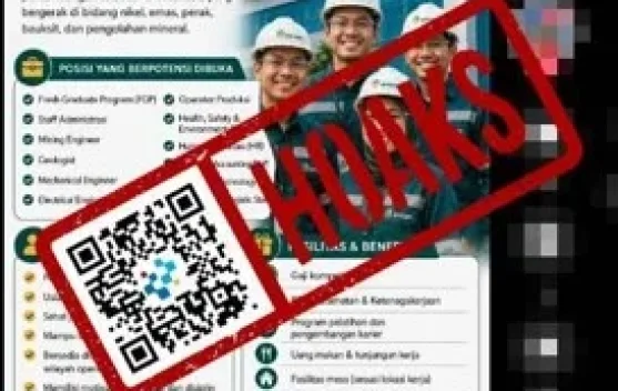 Hoaks Tautan Lowongan Kerja PT Antam