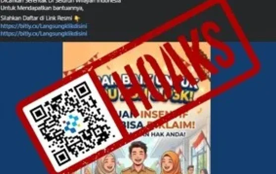 Hoaks Bantuan Insentif Guru dengan Syarat Mendaftarkan Akun Telegram