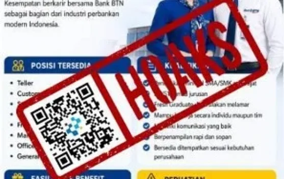 Hoaks Tautan Pendaftaran Lowongan Kerja BTN 2026