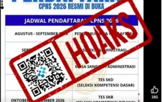 Hoaks Video Menpan RB Umumkan Pendaftaran CPNS pada Agustus 2026