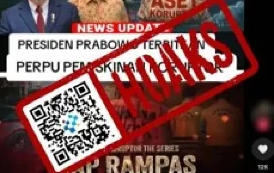 Hoaks Presiden Prabowo Terbitkan Perpu Pemiskinan Koruptor