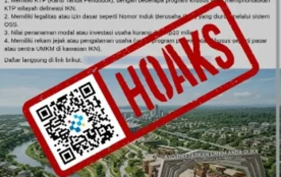 Hoaks Tautan Pendaftaran Lapak UMKM di IKN
