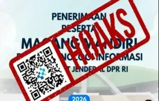 Hoaks Tautan Pendaftaran Magang Setjen DPR RI 2026
