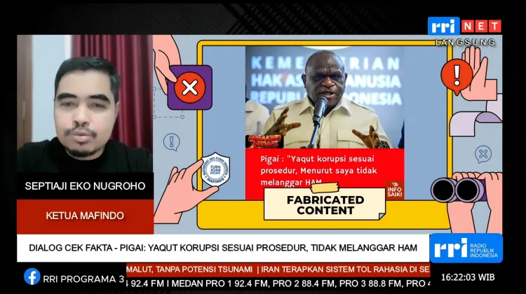 Mafindo Pastikan Klaim Menteri HAM Soal Yaqut Tidak Benar, Narasi Dinilai Hoaks