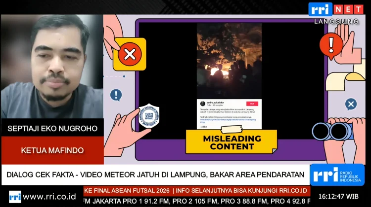 Mafindo Tegaskan Video 'Meteor Jatuh di Lampung' Tidak Benar