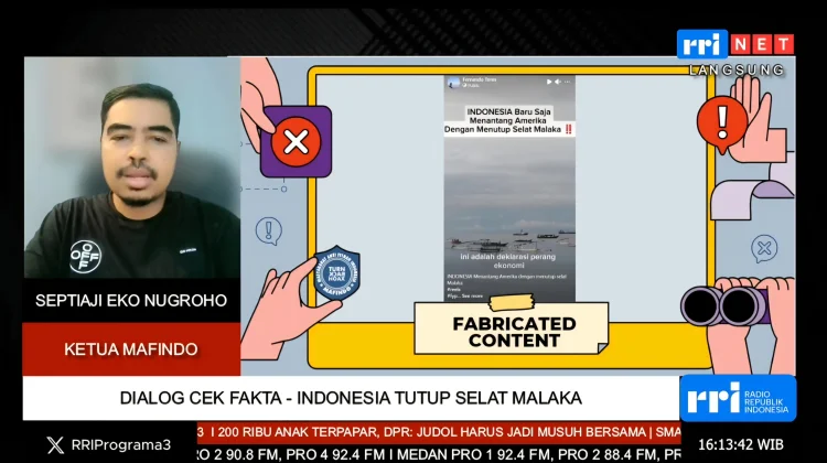 Klaim Indonesia Tutup Selat Malaka, Mafindo Tegaskan Itu Berita Tidak Benar