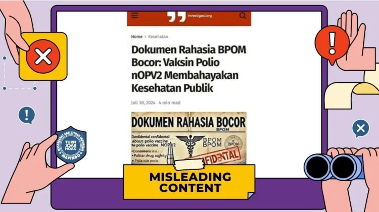 Hoaks: Dokumen BPOM Bocor, Sebut Vaksin Polio Bahayakan Kesehatan