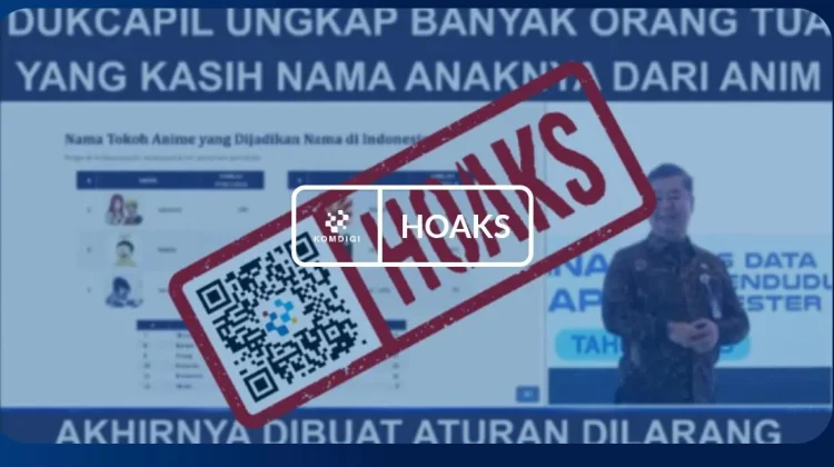 Hoaks! Larangan Dukcapil Beri Nama Anak dari Tokoh Anime