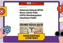 Hoaks: Dokumen BPOM Bocor, Sebut Vaksin Polio Bahayakan Kesehatan